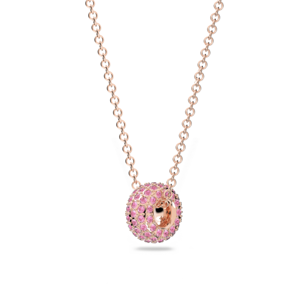 Pingente Swarovski Stone Rosa Lacado a Rosa Dourado