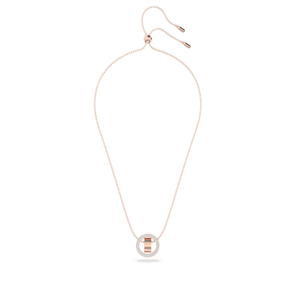 Pingente Swarovski Hollow Branco Lacado a Rosa Dourado