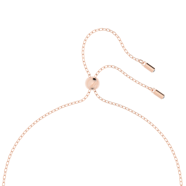 Pingente Swarovski Hollow Branco Lacado a Rosa Dourado