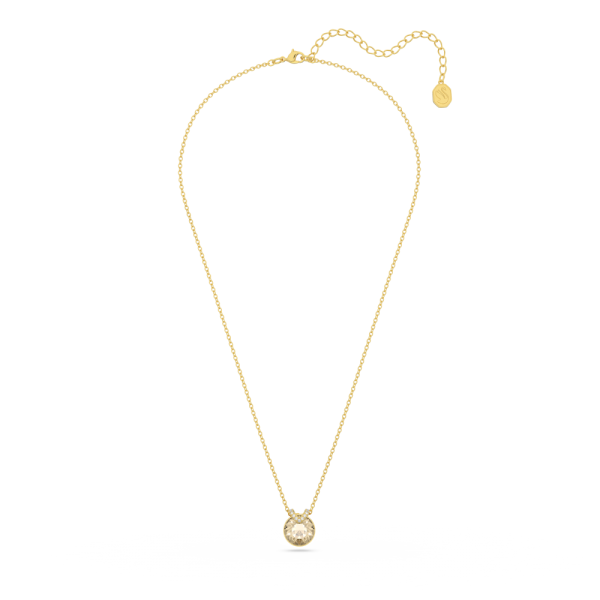 Pingente Swarovski Bella V Lapidação Redonda Dourado Lacado a Dourado