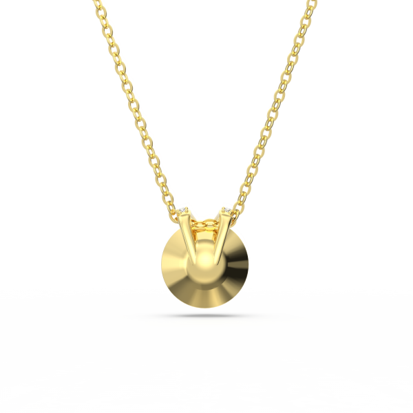 Pingente Swarovski Bella V Lapidação Redonda Dourado Lacado a Dourado