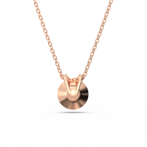 Pingente Swarovski Bella V Lapidação Redonda Rosa Lacado a Rosa Dourado